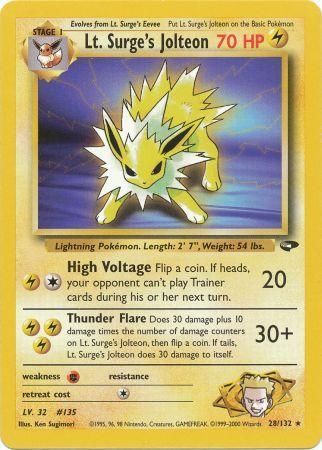 Lt. Surge's Jolteon (28/132) [Gym Challenge Unlimited] | Total Play