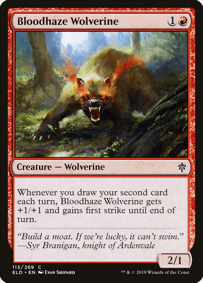 Bloodhaze Wolverine [Throne of Eldraine] | Total Play