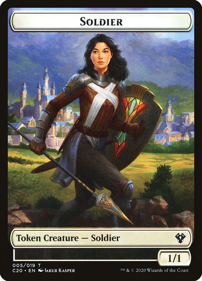 Elemental (003) // Soldier Double-Sided Token [Commander 2020 Tokens] | Total Play