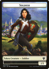 Human Soldier (005) // Drake Double-Sided Token [Commander 2020 Tokens] | Total Play