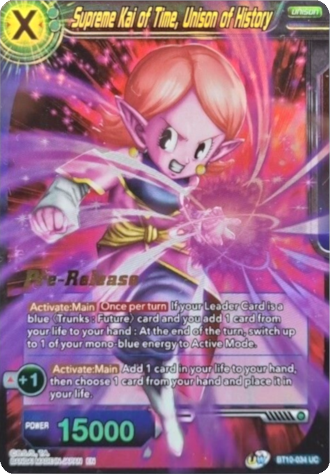 Supreme Kai of Time, Unison of History (BT10-034) [Rise of the Unison Warrior Prerelease Promos] | Total Play