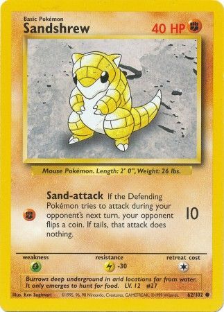 Sandshrew (62/102) [Base Set Unlimited] | Total Play