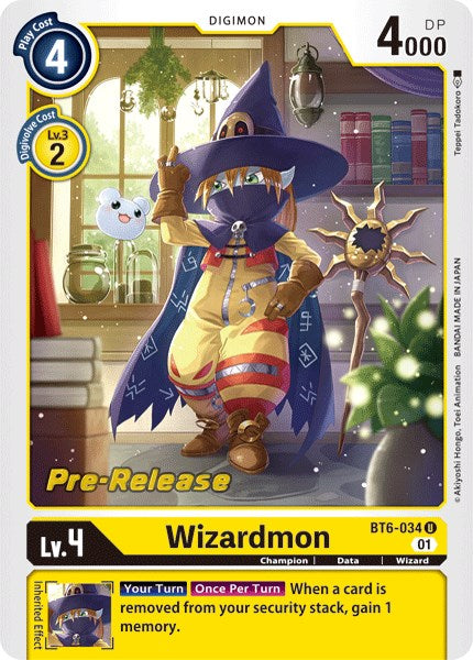 Wizardmon [BT6-034] [Double Diamond Pre-Release Cards] | Total Play