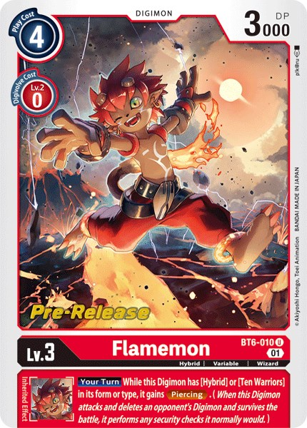 Flamemon [BT6-010] [Double Diamond Pre-Release Cards] | Total Play