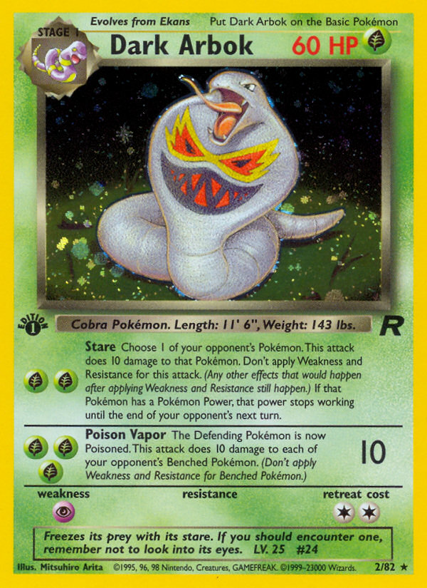 Dark Arbok (2/82) [Team Rocket 1st Edition] | Total Play