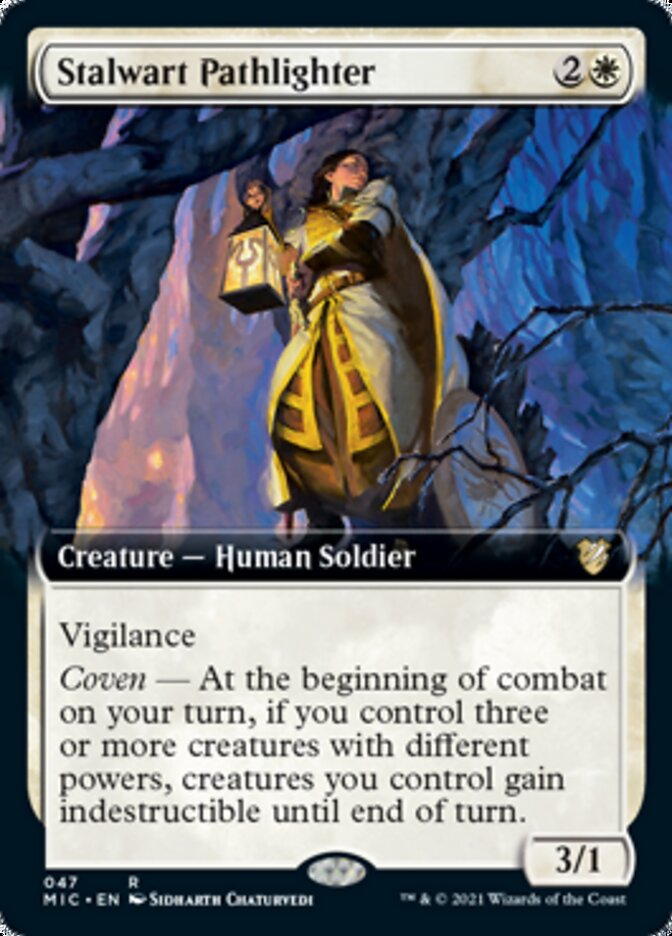 Stalwart Pathlighter (Extended Art) [Innistrad: Midnight Hunt Commander] | Total Play