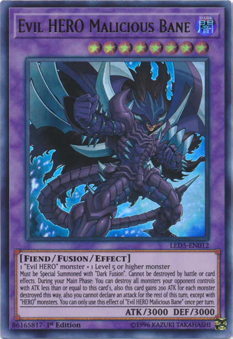 Evil Hero Malicious Bane [LED5-EN012] Ultra Rare | Total Play