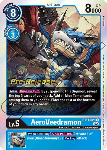 AeroVeedramon [BT11-029] [Dimensional Phase Pre-Release Promos] | Total Play