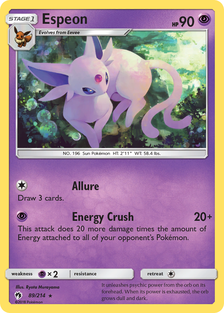 Espeon (89/214) [Sun & Moon: Lost Thunder] | Total Play