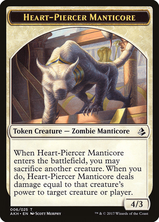 Heart-Piercer Manticore Token [Amonkhet Tokens] | Total Play