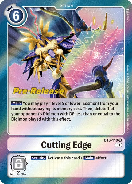Cutting Edge [BT6-110] [Double Diamond Pre-Release Cards] | Total Play
