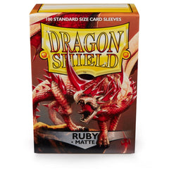 Dragon Shield: Standard 100ct Sleeves - Ruby (Matte) | Total Play