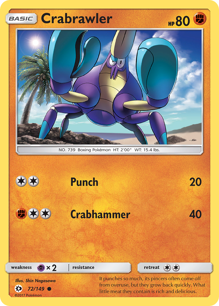 Crabrawler (72/149) [Sun & Moon: Base Set] | Total Play