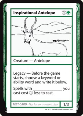 Inspirational Antelope (2021 Edition) [Mystery Booster Playtest Cards] | Total Play