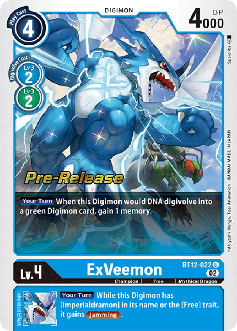 ExVeemon [BT12-022] [Across Time Pre-Release Cards] | Total Play