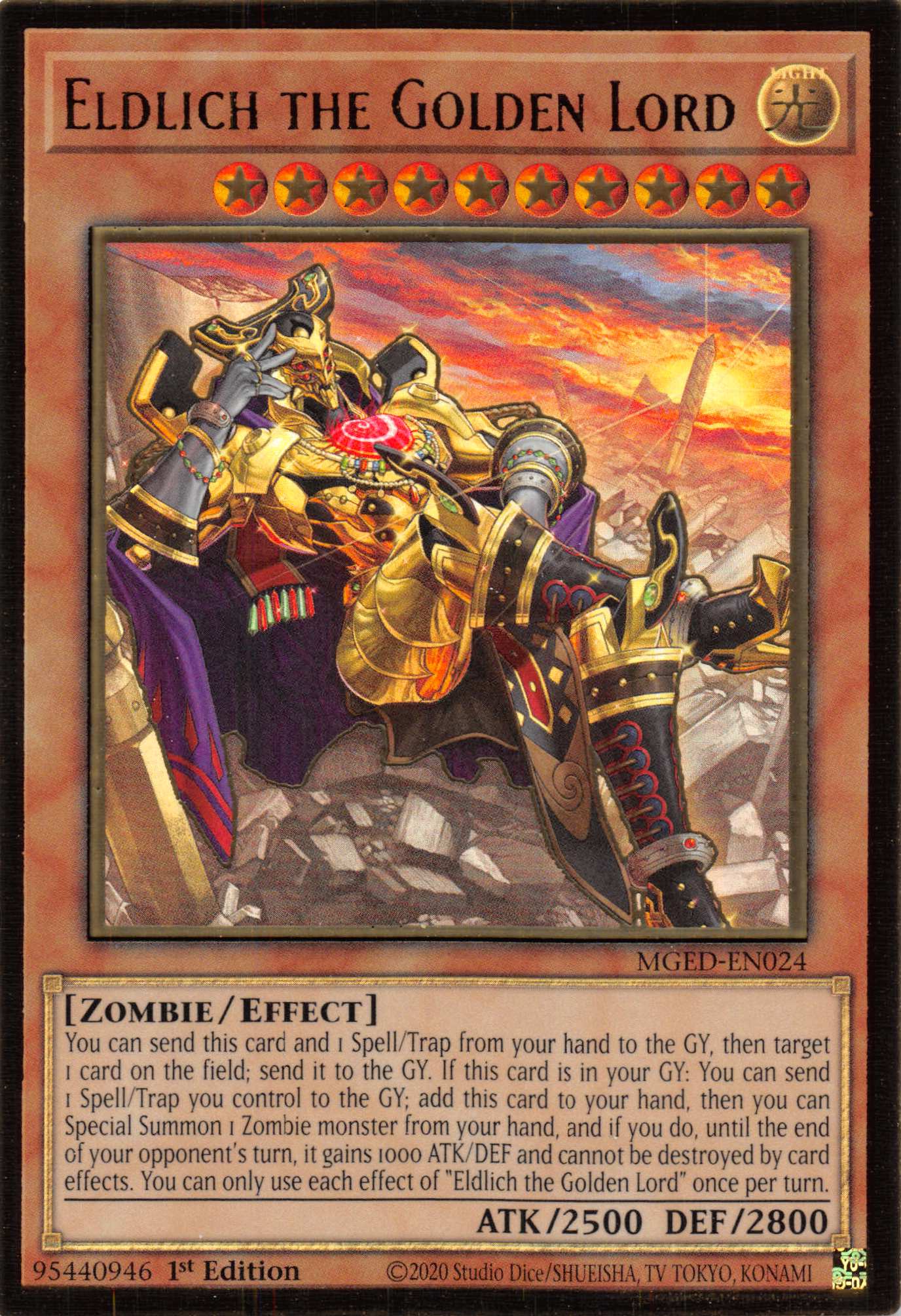 Eldlich the Golden Lord (Alternate Art) [MGED-EN024] Gold Rare | Total Play