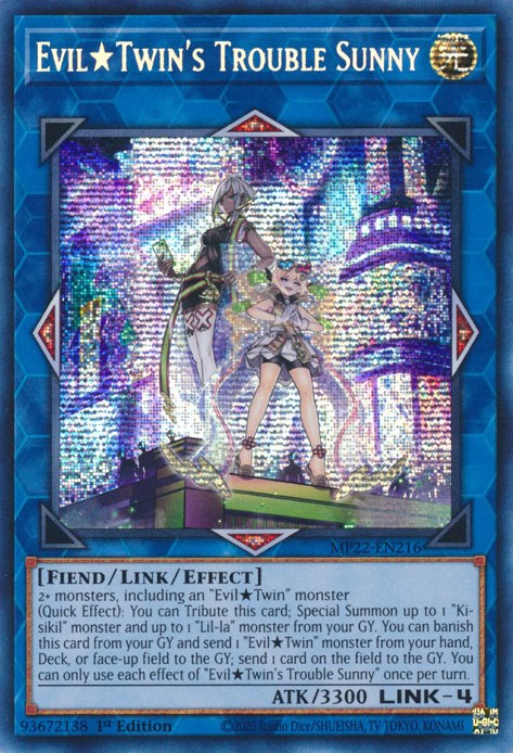 Evil Twin's Trouble Sunny [MP22-EN216] Prismatic Secret Rare | Total Play