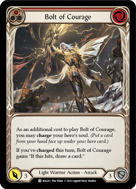Bolt of Courage (Red) [BOL011] (Monarch Boltyn Blitz Deck) | Total Play