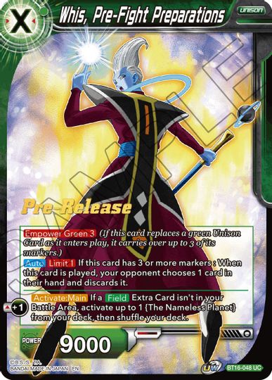 Whis, Pre-Fight Preparations (BT16-048) [Realm of the Gods Prerelease Promos] | Total Play