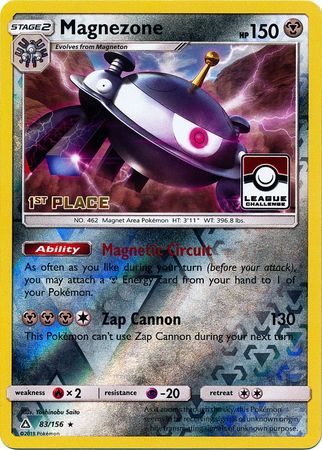 Magnezone (83/156) (League Promo 1st Place) [Sun & Moon: Ultra Prism] | Total Play