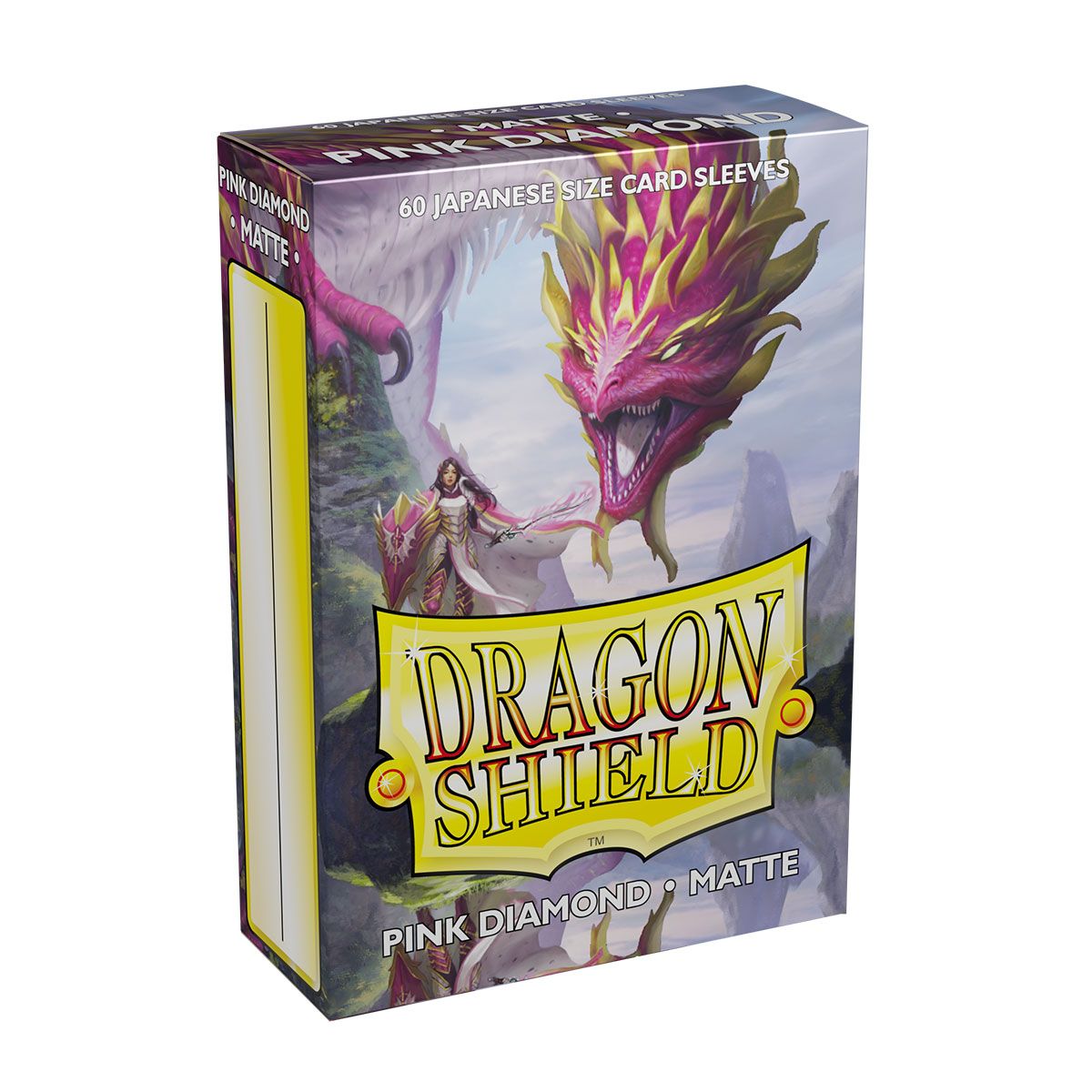 Dragon Shield: Japanese Size 60ct Sleeves - Pink Diamond (Matte) | Total Play