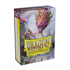 Dragon Shield: Japanese Size 60ct Sleeves - Pink Diamond (Matte) | Total Play