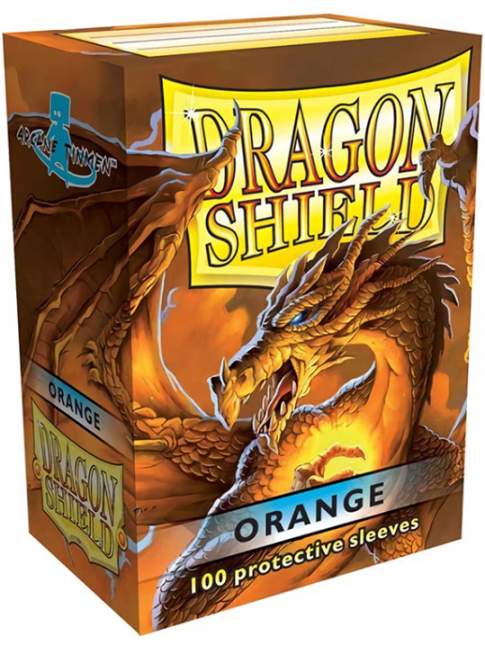Dragon Shield: Standard 100ct Sleeves - Orange (Classic) (Older Box Art) | Total Play