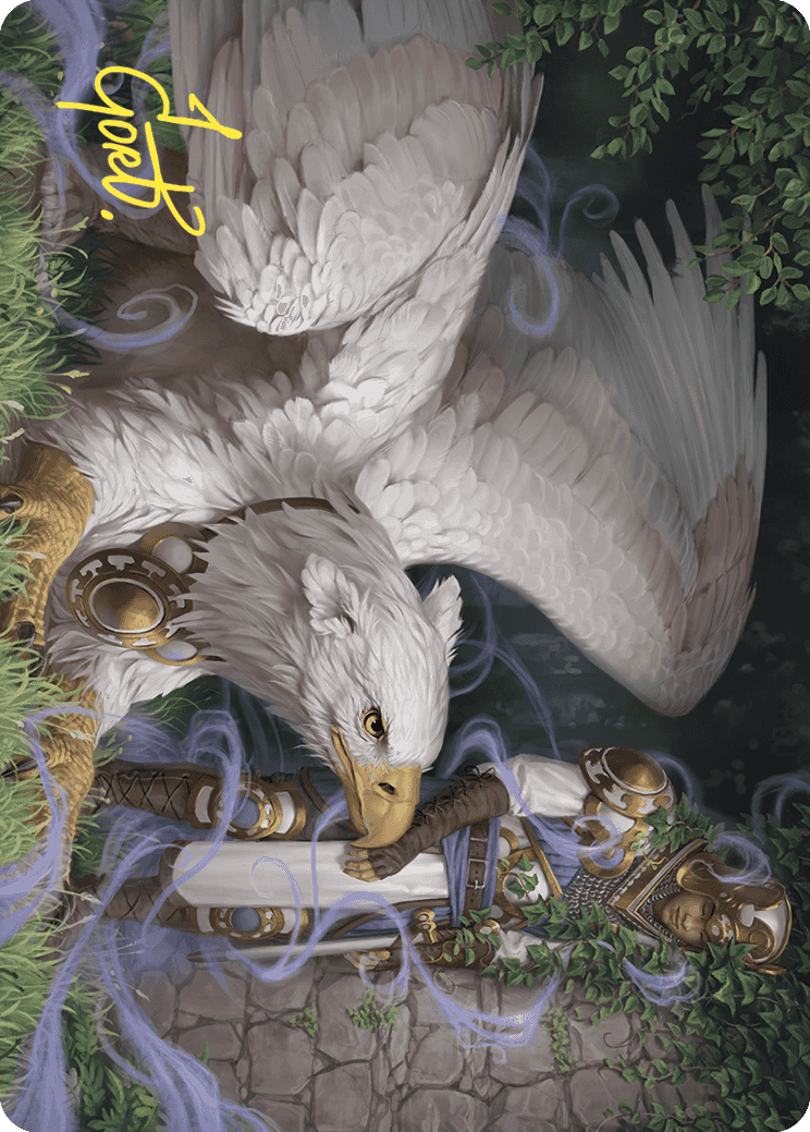 Dutiful Griffin Art Card (Gold-Stamped Signature) [Wilds of Eldraine Art Series] | Total Play