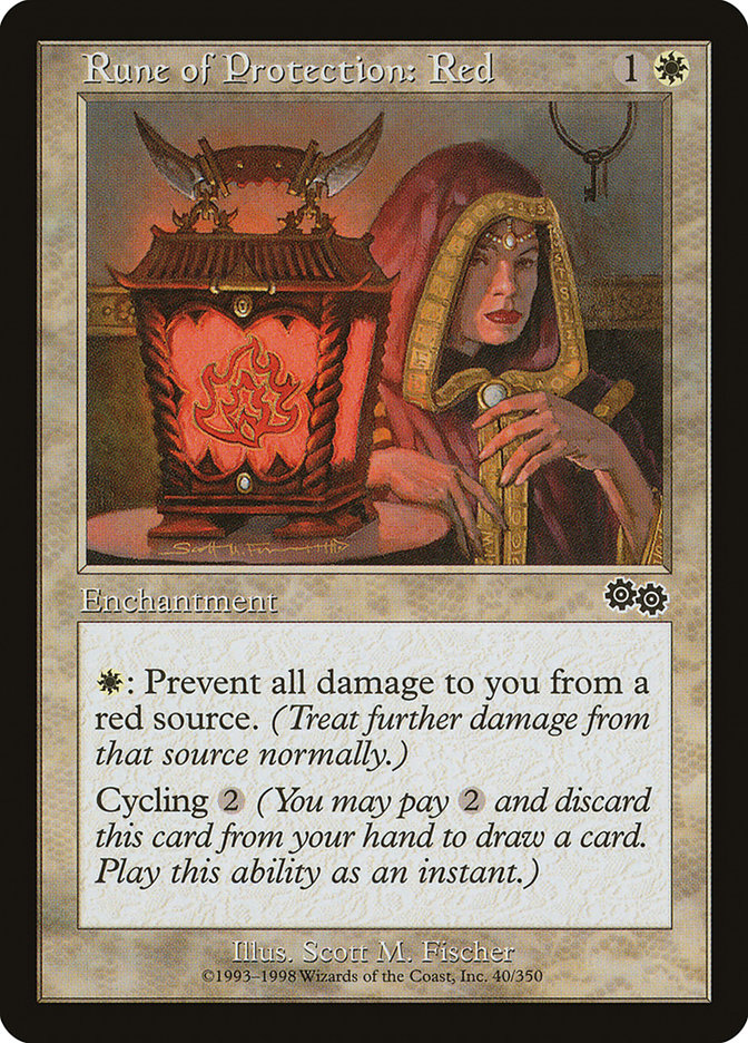 Rune of Protection: Red [Urza's Saga] | Total Play