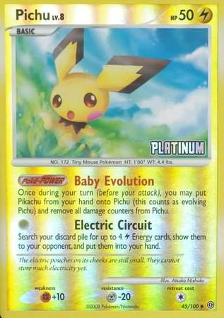 Pichu (45/100) [Burger King Promos: 2009 Collection] | Total Play