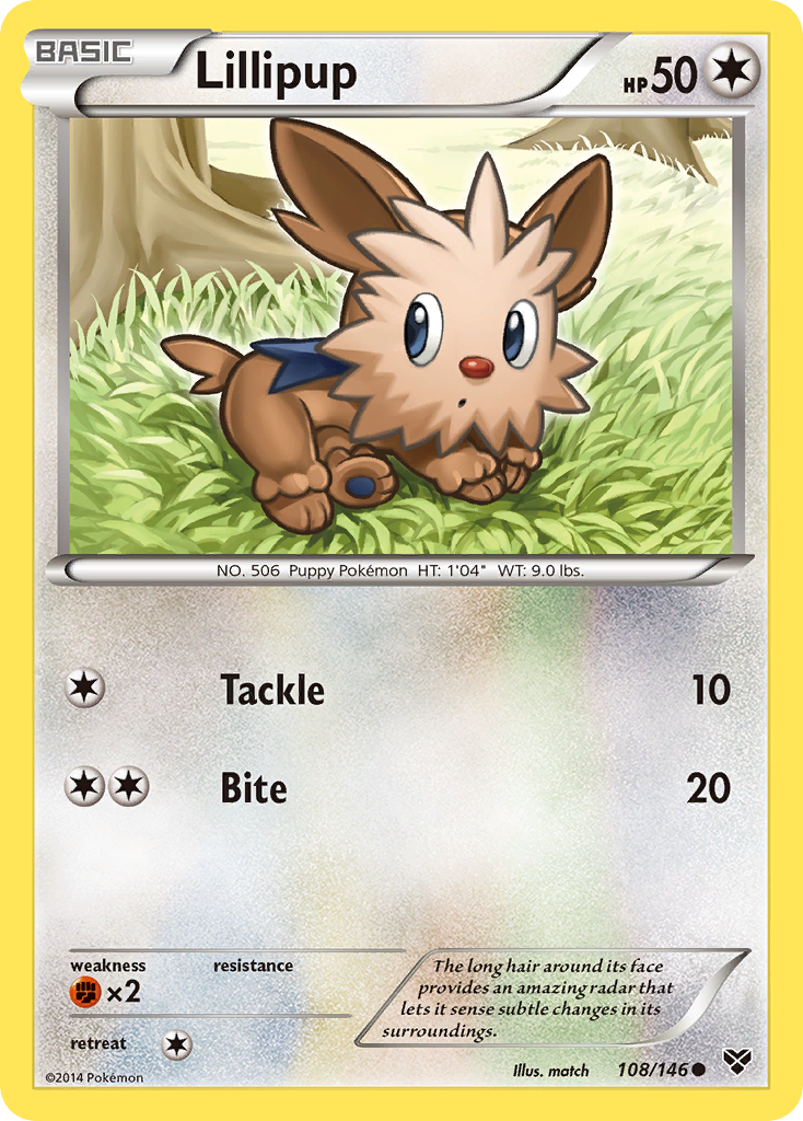 Lillipup (108/146) [XY: Base Set] | Total Play