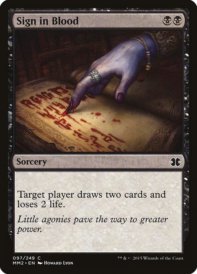 Sign in Blood [Modern Masters 2015] | Total Play