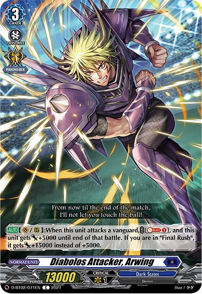 Diabolos Attacker, Arwing (D-BT02/071EN) [A Brush with the Legends] | Total Play