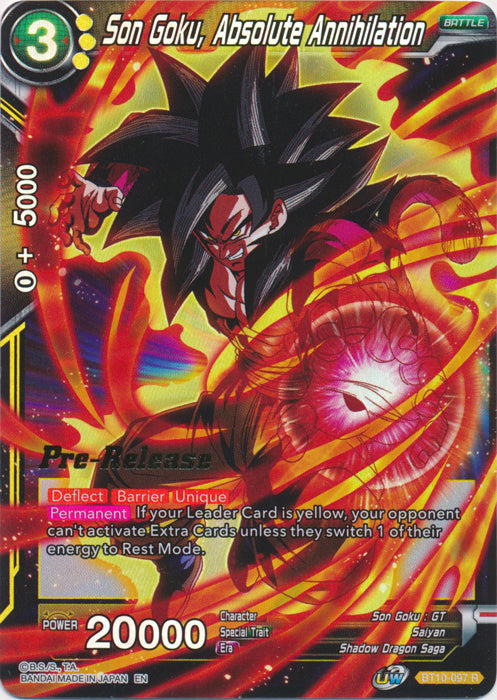 Son Goku, Absolute Annihilation (BT10-097) [Rise of the Unison Warrior Prerelease Promos] | Total Play