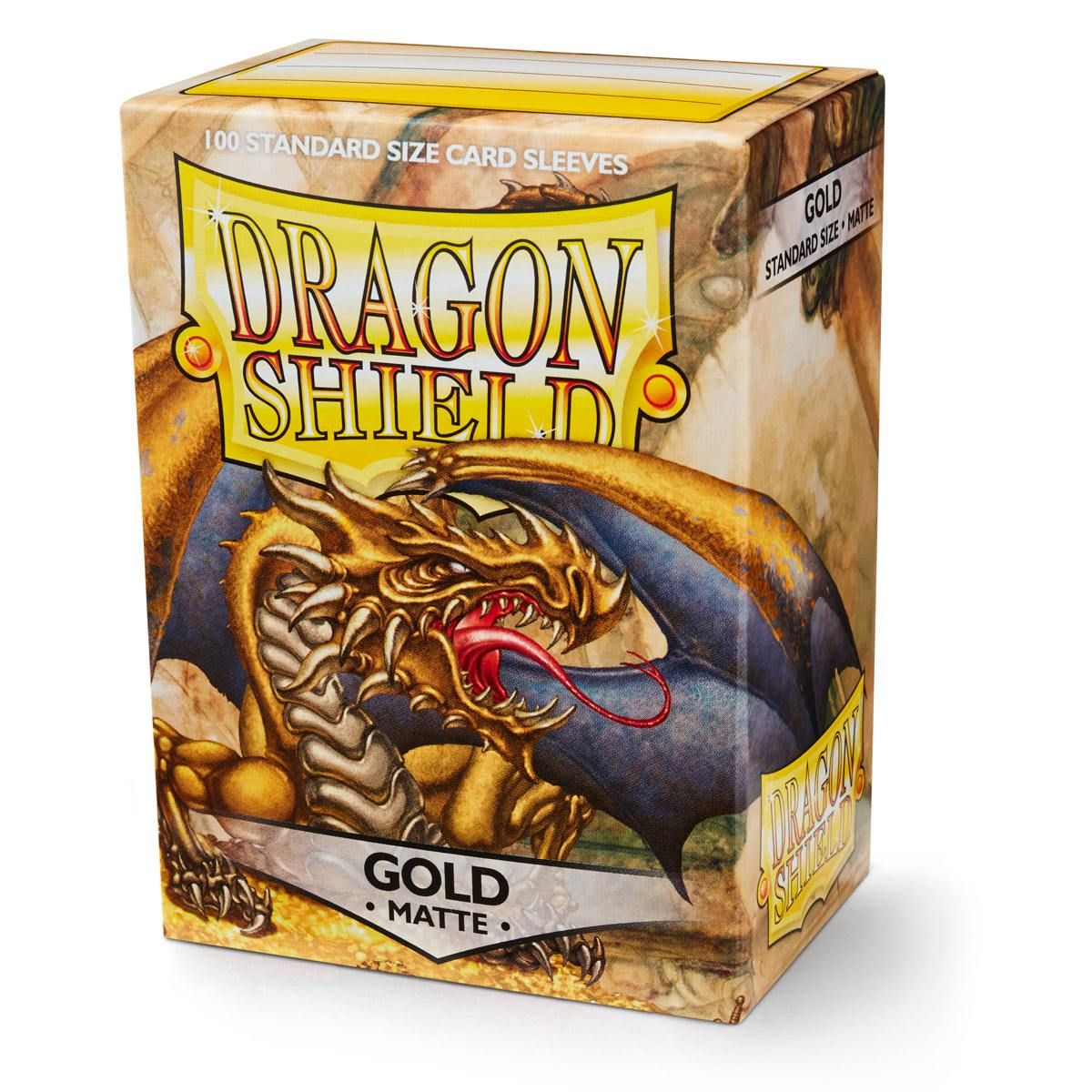 Dragon Shield: Standard 100ct Sleeves - Gold (Matte) | Total Play