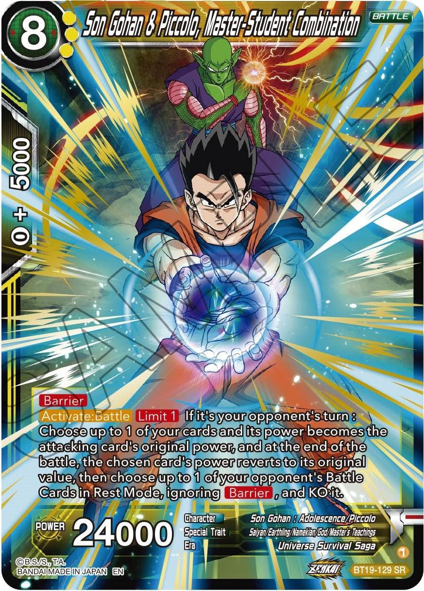 Son Gohan & Piccolo, Master-Student Combination (BT19-129) [Fighter's Ambition] | Total Play