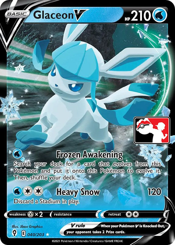 Glaceon V (040/203) [Prize Pack Series One] | Total Play