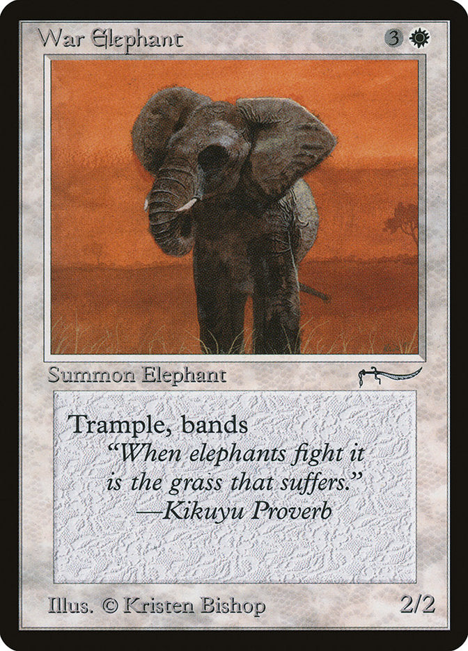 War Elephant (Dark Mana Cost) [Arabian Nights] | Total Play