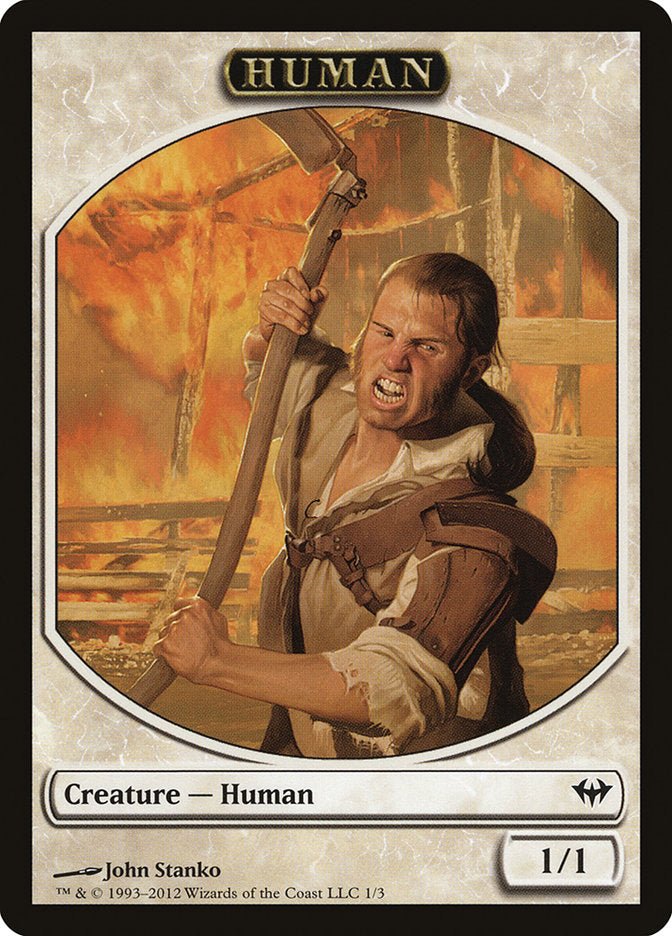 Human Token [Dark Ascension Tokens] | Total Play