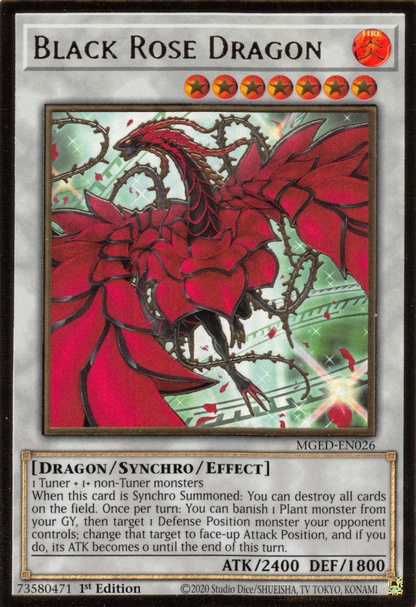 Black Rose Dragon (Alternate Art) [MGED-EN026] Gold Rare | Total Play