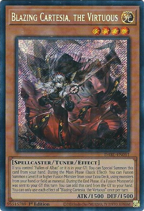 Blazing Cartesia, the Virtuous [DABL-EN011] Secret Rare | Total Play