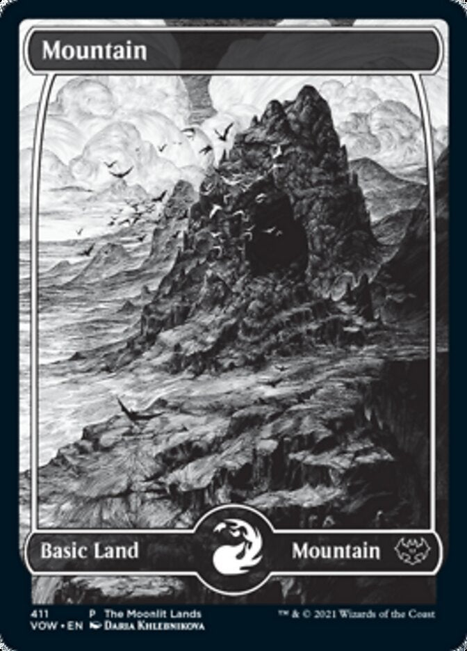 Mountain (The Moonlit Lands) (Foil Etched) [Innistrad: Crimson Vow Promos] | Total Play