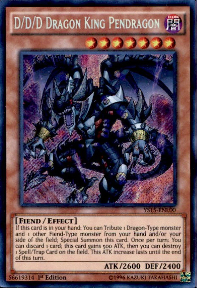 D/D/D Dragon King Pendragon [YS15-ENL00] Secret Rare | Total Play