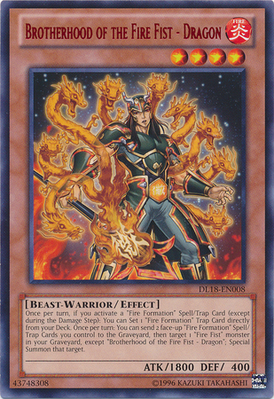 Brotherhood of the Fire Fist - Dragon (Red) [DL18-EN008] Rare | Total Play
