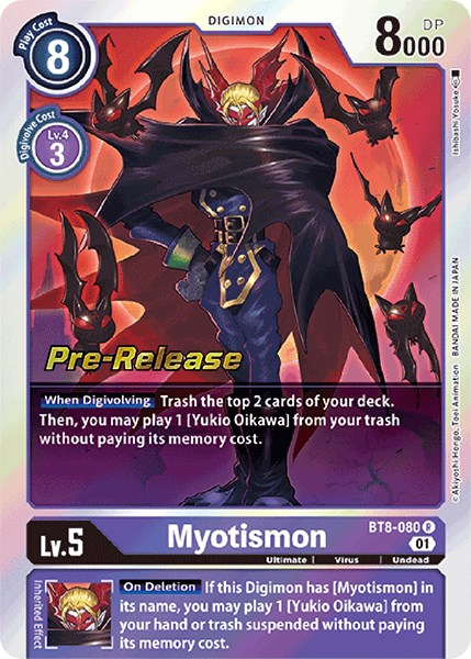 Myotismon [BT8-080] [New Awakening Pre-Release Cards] | Total Play