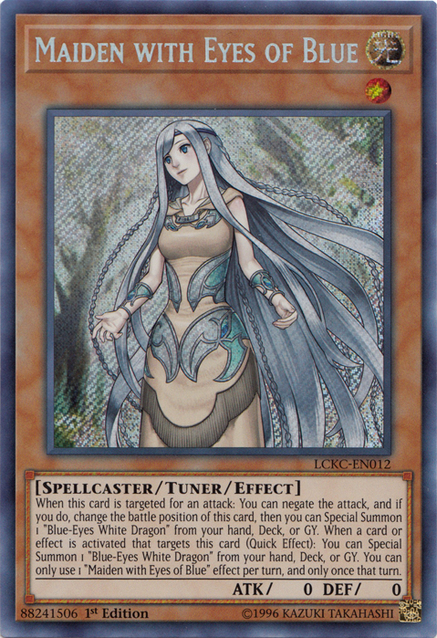 Maiden with Eyes of Blue [LCKC-EN012] Secret Rare | Total Play