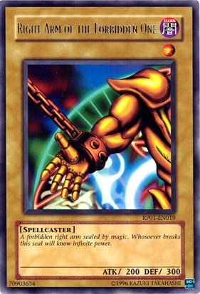 Right Arm of the Forbidden One [RP01-EN019] Rare | Total Play