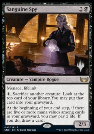 Sanguine Spy (Promo Pack) [Streets of New Capenna Promos] | Total Play