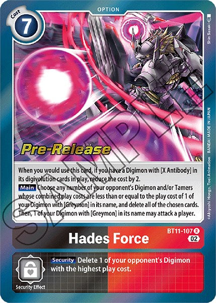 Hades Force [BT11-107] [Dimensional Phase Pre-Release Promos] | Total Play
