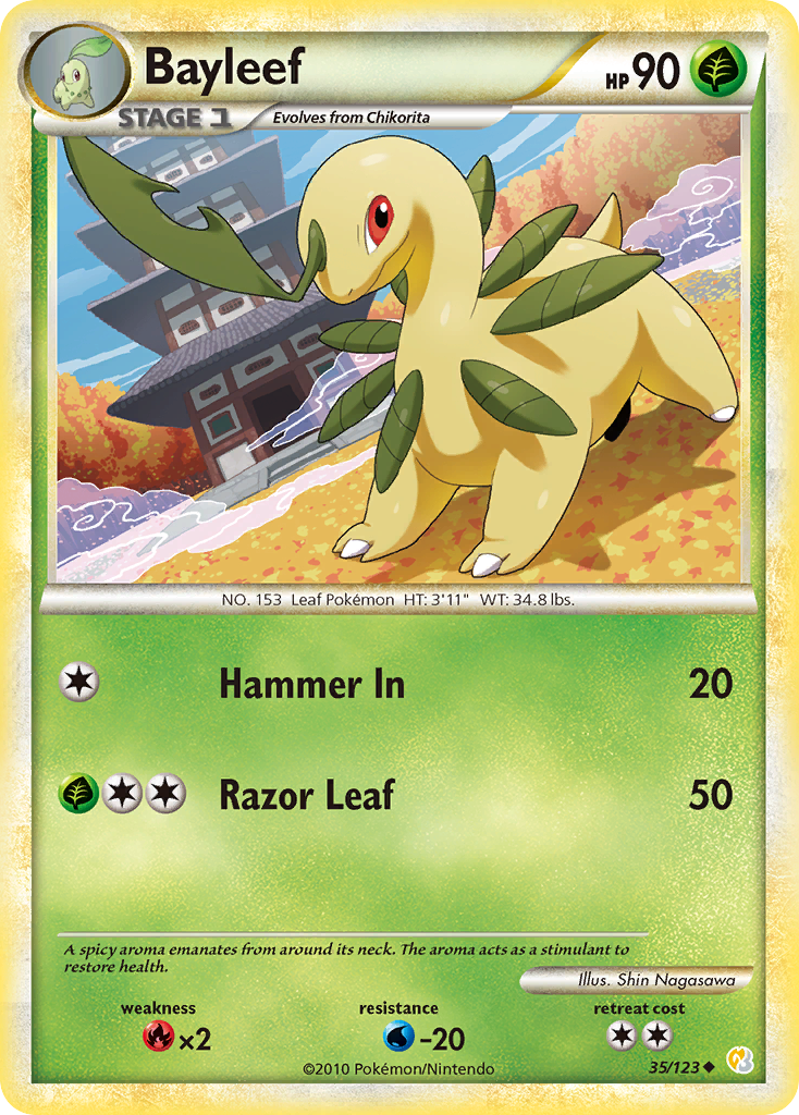 Bayleef (35/123) [HeartGold & SoulSilver: Base Set] | Total Play